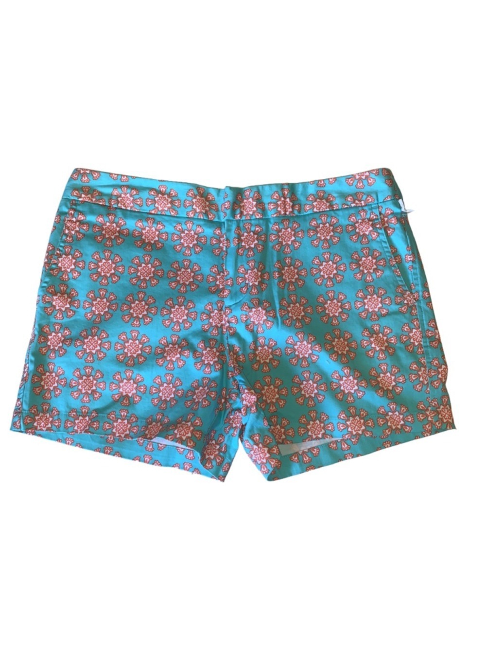 Women's Sigrid Olsen Shorts Size 10 Turquoise Floral Print